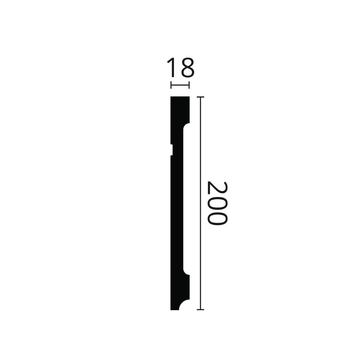 Rodapé WALLSTYL FD20 200x18x2000mm - Image 3