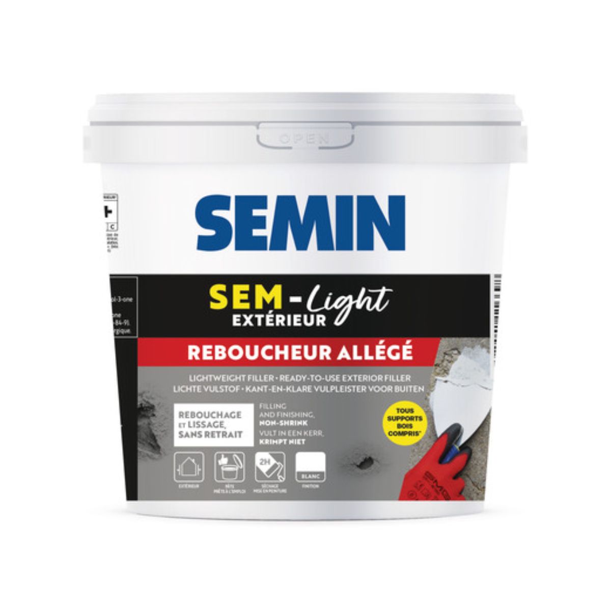 Massa Reparação de Fissuras SEMIN SEM-LIGHT Exterior 1L