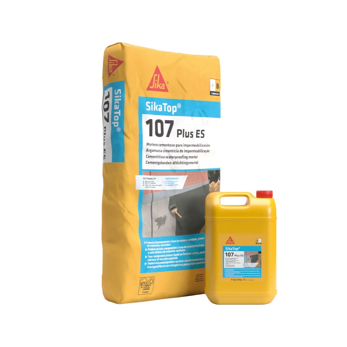 Argamassa Impermeabilização e Protecção Betão Bicomponente SikaTop-107 Plus ES