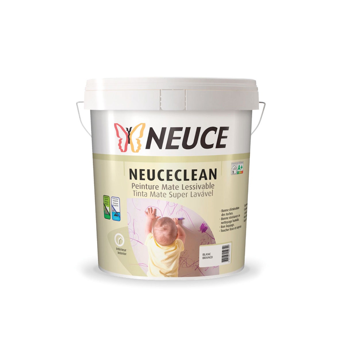 NEUCECLEAN Tinta Aquosa Mate Super Lavável Branco NEUCE 15L