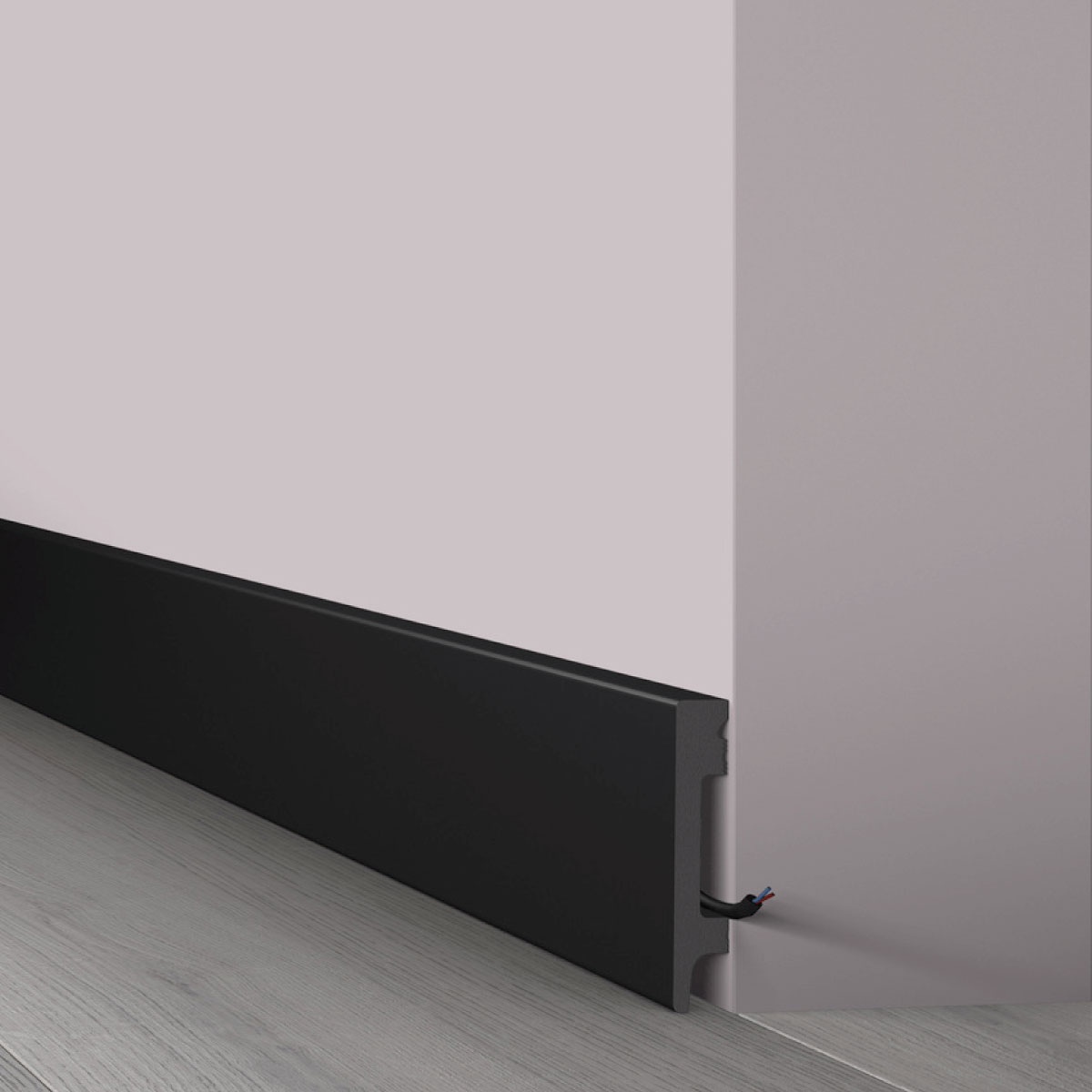 Rodapé M80 Black WATERPROOF 80x13x2000mm