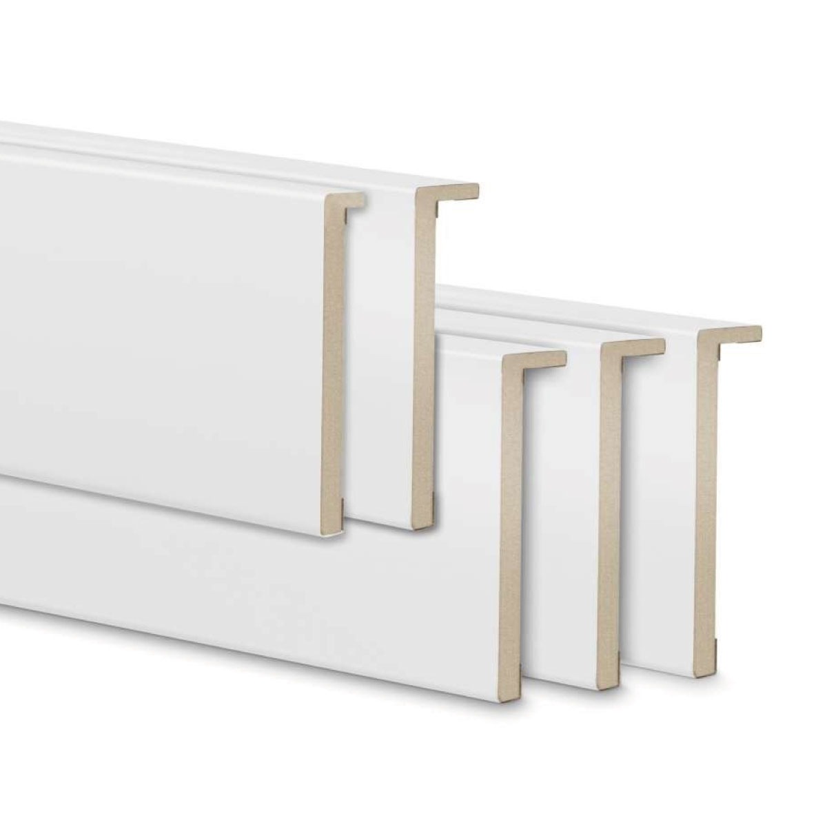 Pack 5 Extensões Lacado Branco 2200x70x25mm