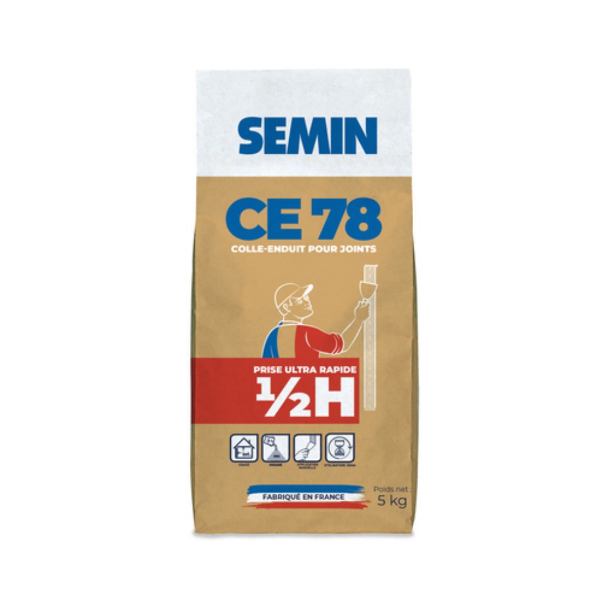 Massa de juntas CE78 1/2H SEMIN 5kg