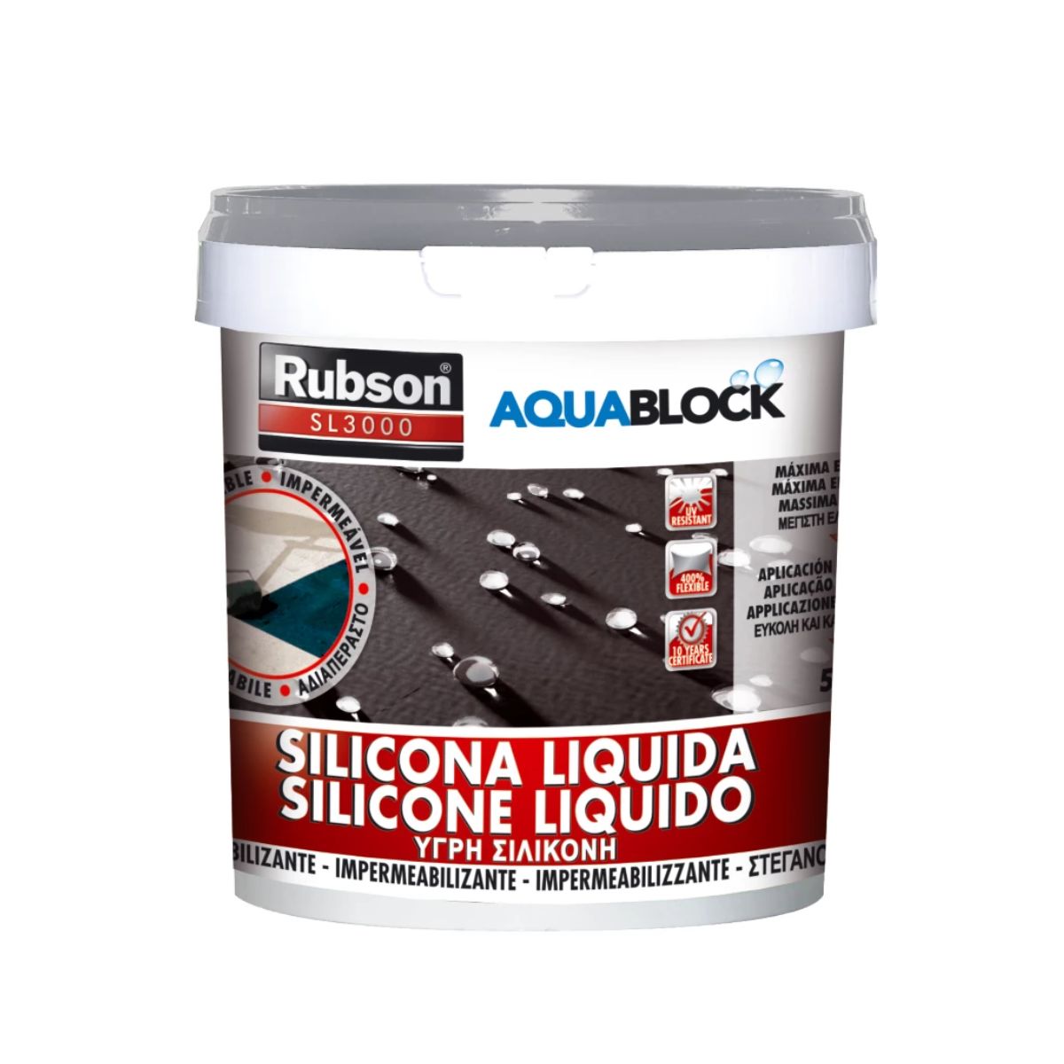 RUBSON Silicone Líquido SL3000 Cinza 1Kg